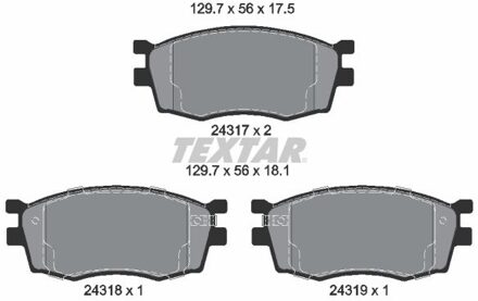Hyundai Remblokkenset, schijfrem 2431701