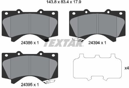 Hyundai Remblokkenset, schijfrem 2438601