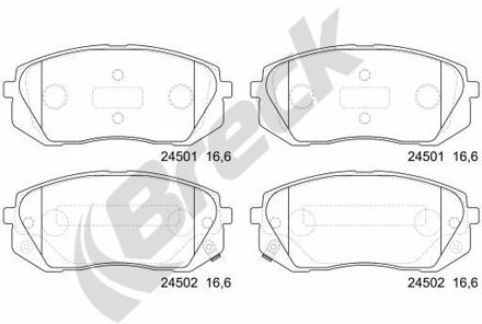 Hyundai Remblokkenset, schijfrem 245010070100