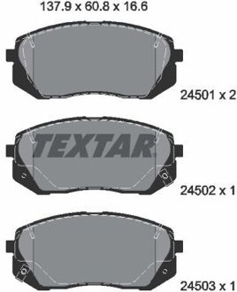 Hyundai Remblokkenset, schijfrem 2450101