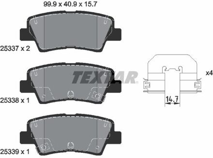 Hyundai Remblokkenset, schijfrem 2533703