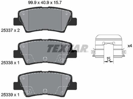 Hyundai Remblokkenset, schijfrem 2533707
