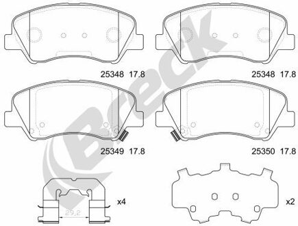 Hyundai Remblokkenset, schijfrem 253480070100