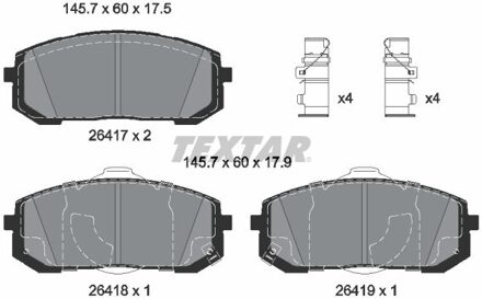 Hyundai Remblokkenset, schijfrem 2641701