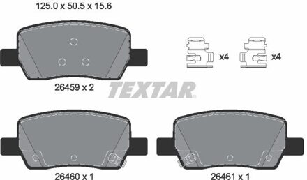 Hyundai Remblokkenset, schijfrem 2645901
