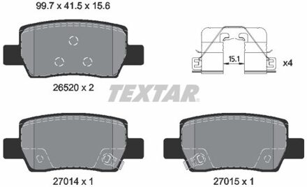 Hyundai Remblokkenset, schijfrem 2652005