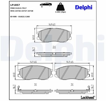 Hyundai Remblokkenset, schijfrem LP1857