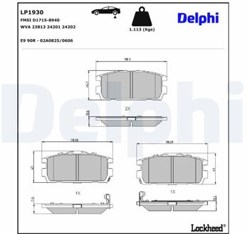 Hyundai Remblokkenset, schijfrem LP1930