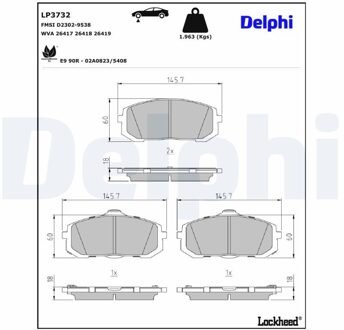 Hyundai Remblokkenset, schijfrem LP3732