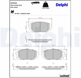 Hyundai Remblokkenset, schijfrem LP3741