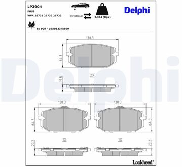 Hyundai Remblokkenset, schijfrem LP3904