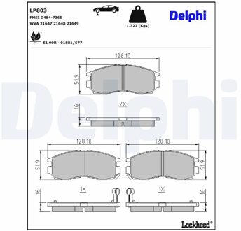 Hyundai Remblokkenset, schijfrem LP803