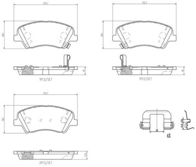 Hyundai Remblokkenset, schijfrem P30098