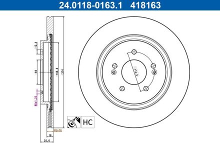Hyundai Remschijf 24011801631