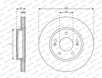 Hyundai Remschijf DDF3056C