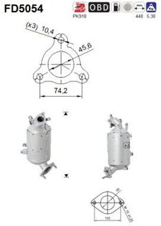 Hyundai Roetfilter, uitlaatinstallatie FD5054