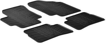 Hyundai Rubbermatten passend voor Hyundai Accent / Kia Rio 2005- (T profiel 4-delig)