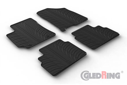 Hyundai Rubbermatten passend voor Hyundai Kona II 2023- excl. e-Kona (T profiel 4-delig + montageclips) GL0423