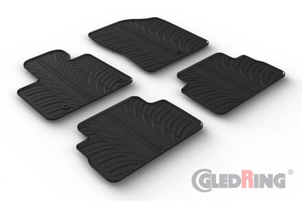 Hyundai Rubbermatten passend voor Hyundai Santa Fé IV (TM) Hybrid/PHEV 2020- (T profiel 4-delig) GL0424