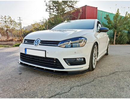 Hyundai Voorspoiler passend voor Volkswagen Golf VII R / R-Line 2012-2017 (ABS Glanzend zwart) DXVVW18