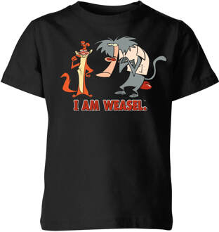 I Am Weasel Characters Kids' T-Shirt - Black - 146/152 (11-12 jaar) Zwart - XL