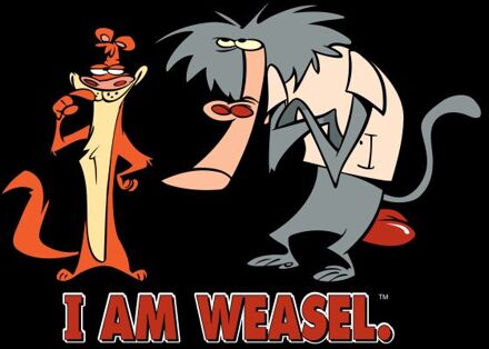 I Am Weasel Characters Men's T-Shirt - Black - 3XL Zwart