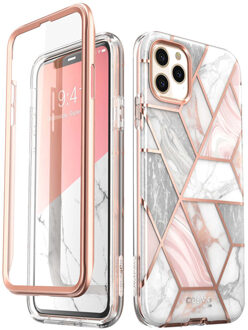 I-Blason Voor iPhone 11 Pro Max Case 6.5 inch ) cosmo Full-Body Glitter Marmer Bumper Case met Ingebouwde Screen Protector Marble
