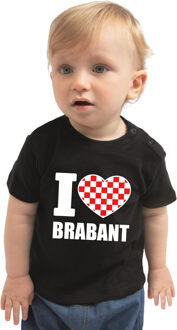 I love Brabant Provincie shirtje zwart voor babys 80 (7-12 maanden)