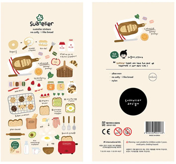 I love bread Stickers Adhesive Stickers DIY Decoration Diary Korean Stationery PVC Stickers Mobile Phone Stick