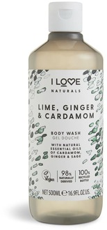 i Love Cosmetics Douchegel I Love Cosmetics Naturals Lime, Ginger & Cardamon Body Wash 500 ml