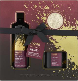 i Love Cosmetics Geschenkset I Love Cosmetics Wellness Indlugent Spa Pack Energy 500 ml + 350 g