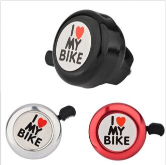 I Love My Fiets Afdrukken Helder Geluid Leuke Fiets Hoorn Alarm Waarschuwing Bell Ring Fiets Accessoire zwart