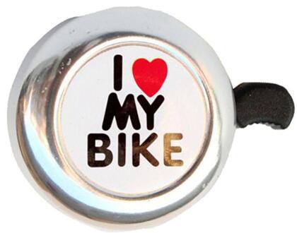I Love My Fiets Bell Heart Alarm Bike Metal Stuur Hoorn Fiets Fietsen Stuur Bell Fiets Koppels Accessoires zilver