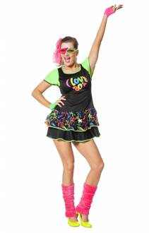 I love the 80's disco jurkje Multikleur - Print