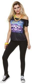 I Love the 80's T-shirt Dames Zwart
