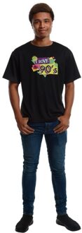 I love the 90's T-Shirt Heren Zwart Multikleur - Print