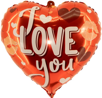 I love you ballon rood