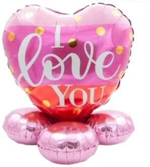 I love you gold dots ballon cadeau