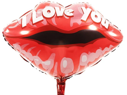 I Love You lippen ballon