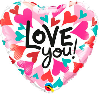 I love you retro ballon