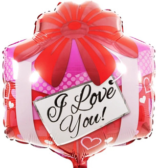 I Love you vierkant ballon