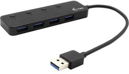 i-tec 4 poorts USB hub + On/Off switch