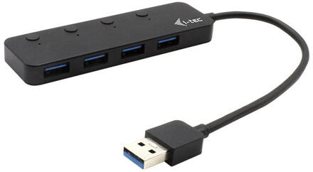 i-tec 4 poorts USB hub + On/Off switch