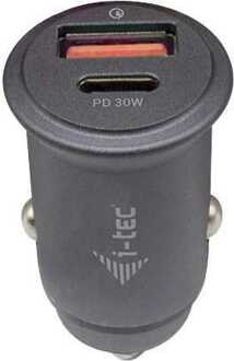 i-tec CHARGER-CARQCPD oplader voor mobiele apparatuur Auto Grijs
