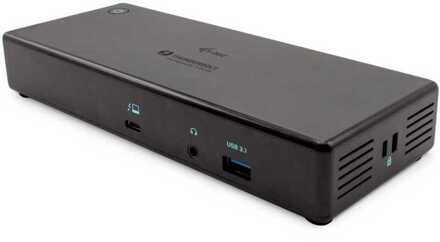 i-tec TB3CDUALDPDOCKPD notebook dock & poortreplicator Bedraad Thunderbolt 3 Zwart