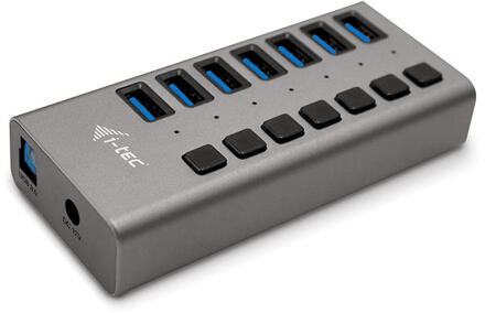 i-tec U3CHARGEHUB7 oplader voor mobiele apparatuur Binnen Grijs