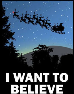 I Want To Believe Dames T-Shirt - Zwart - 3XL