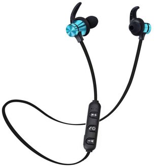 I10 Bluetooth 5.0 Koptelefoon Draadloze In-Ear Music Oortelefoon Nekband Sport Oordopjes Met Microfoon Voor Iphone Huawei Samsung Xiaomi blauw