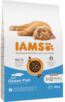 Iams Kitten kattenvoer met zeevis 2 x 10 kg