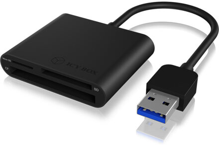 IB-CR301-U3 USB 3.0 Zwart geheugenkaartlezer